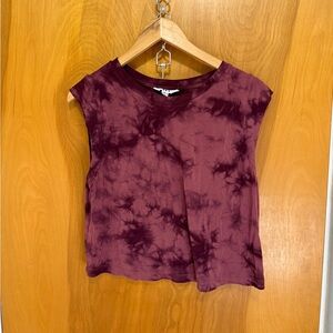JoyLab Maroon Tie-Dye Crop Top